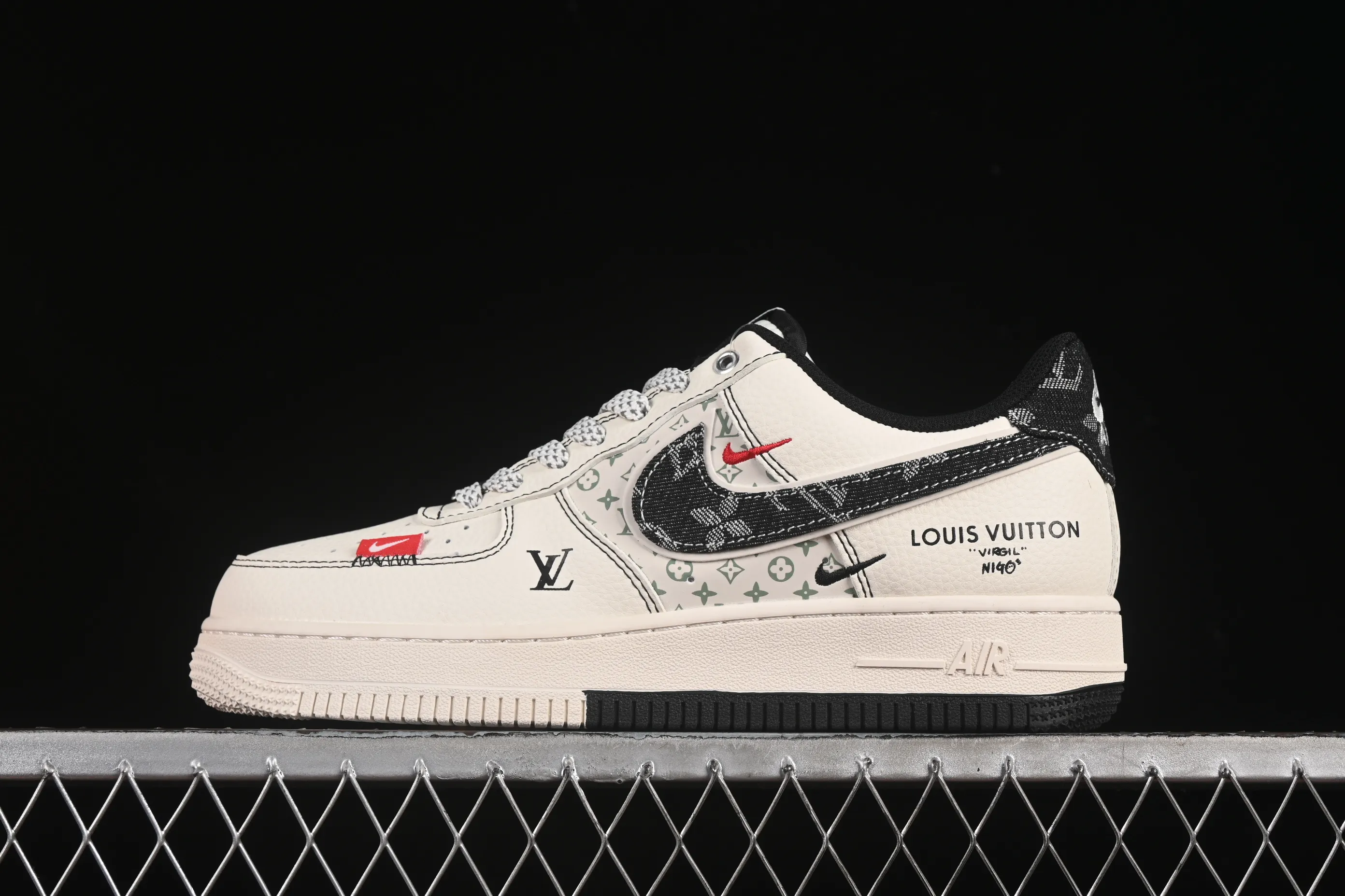 All Categories Nk Air Force 1 Air Force Series Nk Air Force 1 Low Air Force Low Nike Air Force 1'07 Low LV Co-branded Double Black Denim Air Force One Low Casual Shoes YX5066-341